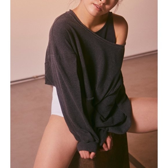 NWT FP Movement The Way You Move Sweatshirt / Charcoal Heather - Picture 2 of 6